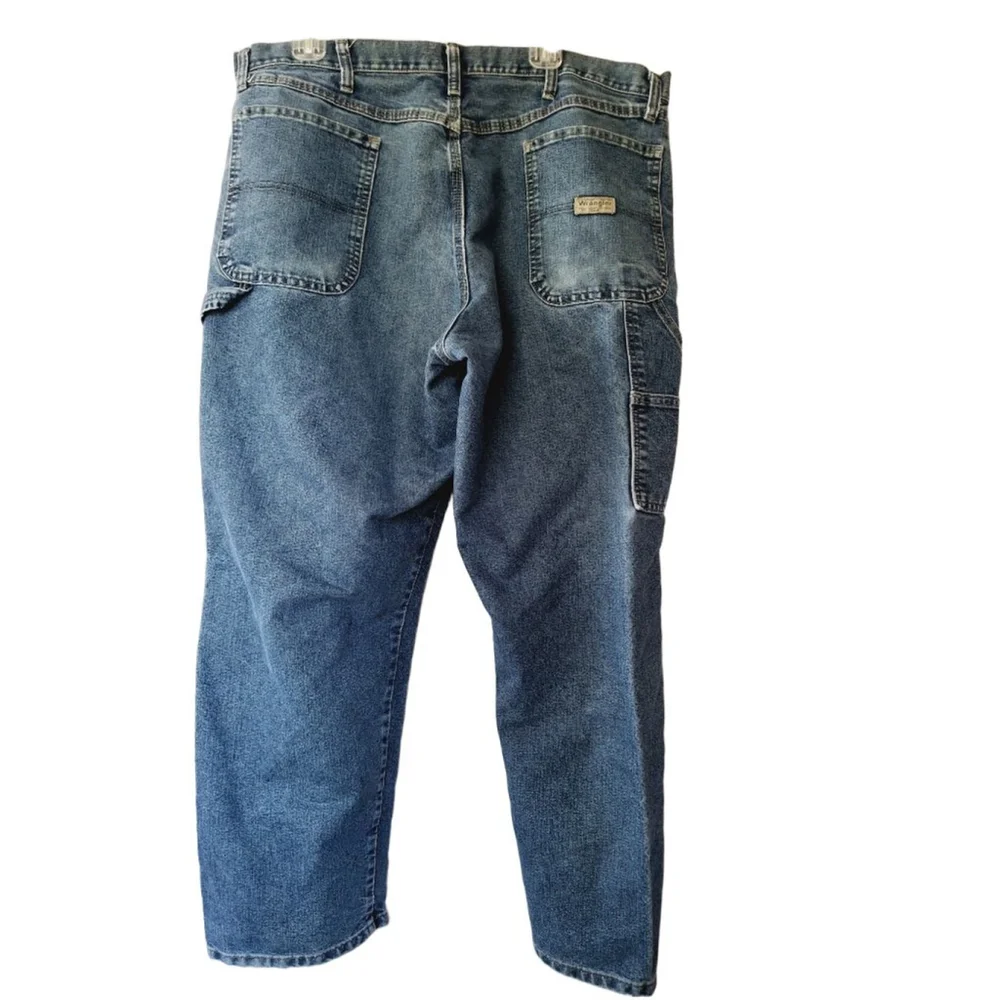 Wrangler Blue Carpenter 38X30 bootcut cowboy construction worker jeans - Picture 1 of 4